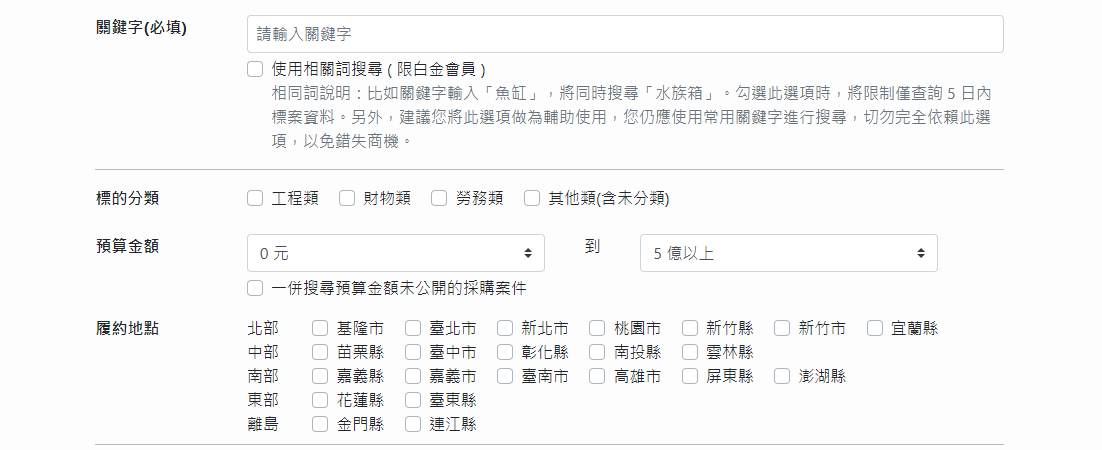 關鍵字查詢示意圖